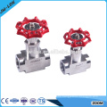 Threaded high temperature flow meter needle valve